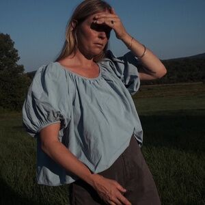 Rudy Jude Gather Blouse Sky